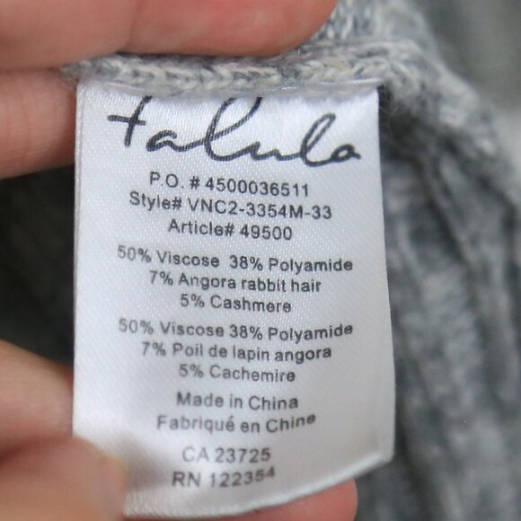 Aritzia Talula Lenox Cashmere Blend Marled Grey Cardigan Size Small - Picture 4 of 7